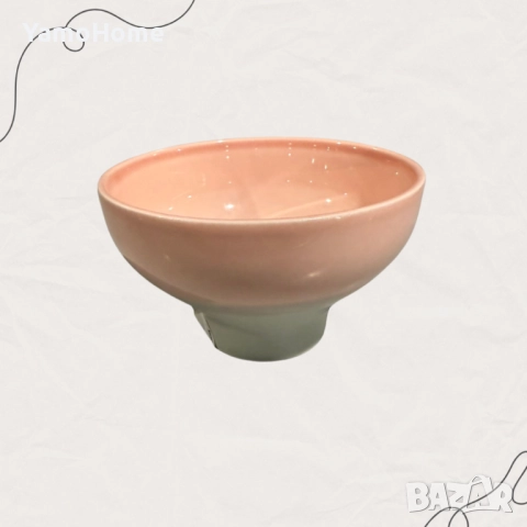 Малка купа за разядки "Розов залез" - 11см., снимка 1