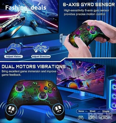 Нов Безжичен контролер джойстик за Nintendo Switch Lite OLED игри геймър, снимка 6 - Други игри и конзоли - 42192295