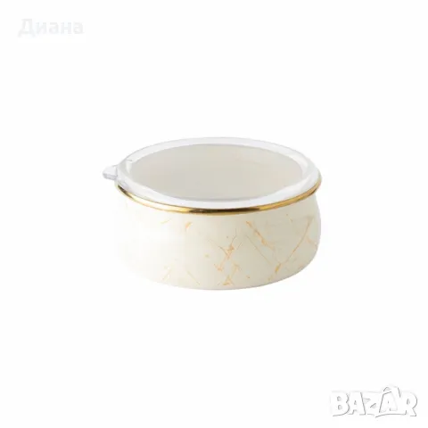 Купи за храна 3бр. Goldmann, 14/16/18см., Бежов, емайл, снимка 2 - Кутии за храна - 48437432