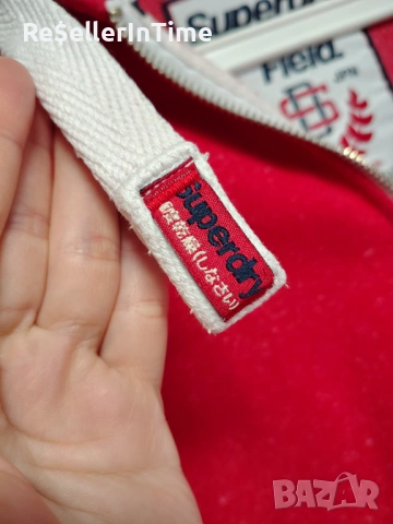 Дамски суичър Superdry в червено , снимка 3 - Якета - 53506988