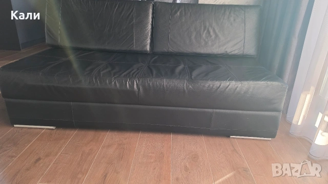 Продавам кожен диван от естесвена кожа, снимка 2 - Дивани и мека мебел - 53741812