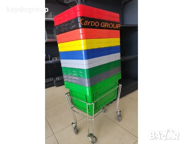 Нови! Налични! Пластмасова кошница за пазаруване - тъмно сива 22л, търговско оборудване!, снимка 7 - Друго търговско оборудване - 50296012