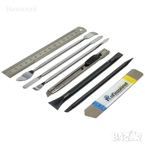 Комплект инструменти AIDA A-80in1, дръжка, 57 бита, 3 пинсети, SIM ключ, линийка, снимка 5 - Друга електроника - 52295456