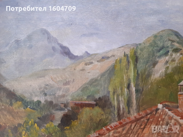 Стара картина 1944г Николай Евров, снимка 11 - Картини - 52068336