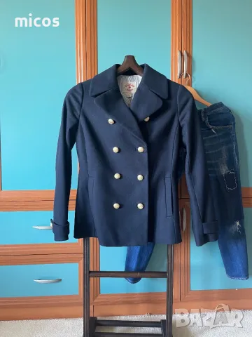 100 лв до 15.12!Brooks Brothers,оригинал,марково,фина вълна,тъмносиньо палто, снимка 15 - Палта, манта - 48245657