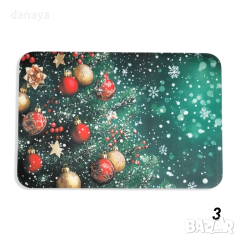 6130 Гумена коледна постелка за входна врата, 61x40cm, снимка 8 - Изтривалки - 51904119