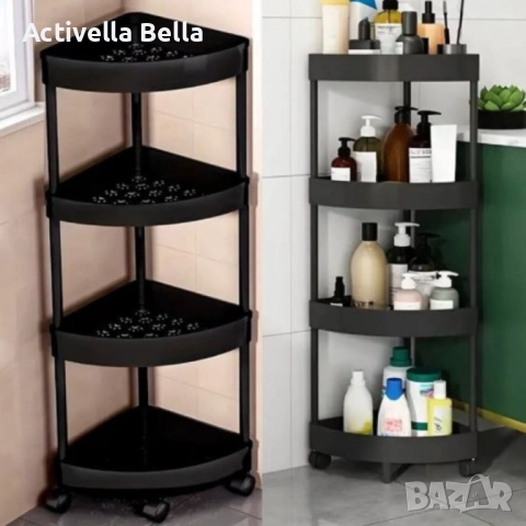Ъглова въртяща се поставка Corner Storage Rack – максимално използване на всеки сантиметър пространс, снимка 4 - Органайзери - 52562428