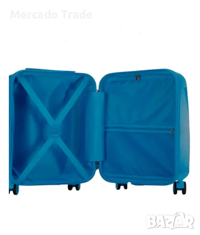 Комплект 2 броя детски куфари Mercado Trade, Маймунка, Жълт, Различни размери, снимка 4 - Раници - 50526523