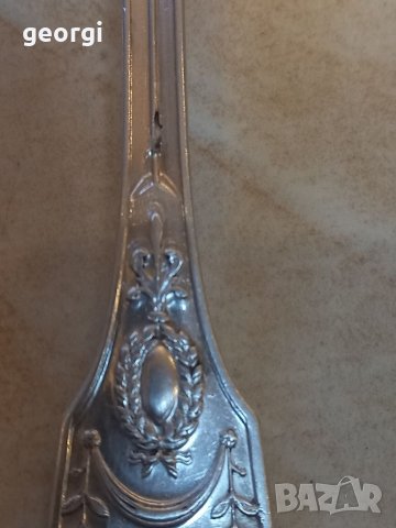 Голяма сребърна лъжица, снимка 4 - Антикварни и старинни предмети - 39250212