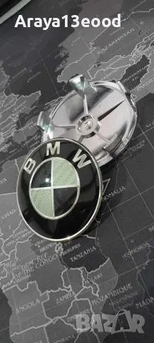 4 бр. Капачки за джанти BMW Carbon Design Black White 68мм, снимка 2 - Аксесоари и консумативи - 50314227
