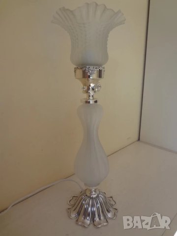 Гръцка лампа от метал и стъкло, снимка 2 - Настолни лампи - 51084982