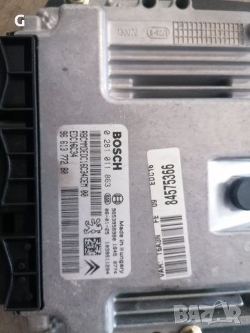 Компютър Пежо 1.6HDI 110кс , снимка 2 - Части - 35871949