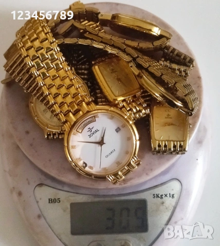 Часовници дамски 22к electro gold plated,  комплект от 6 броя,, снимка 2 - Мъжки - 53339460