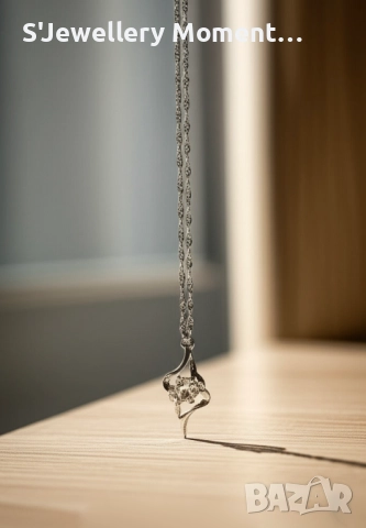 Сребърно колие 925 с висулка , снимка 2 - Колиета, медальони, синджири - 42387503