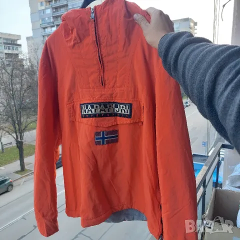 яке Napapijri Skidoo Taped Seams Bomber размер М- Л анорак оранжев цвят , снимка 8 - Якета - 48335901