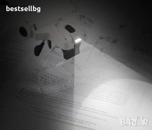 Лупа за глава очила LED осветление за четене шиене бродиране, снимка 11 - Други инструменти - 41320175