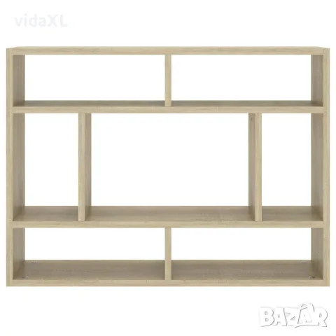 vidaXL Стенен рафт, дъб сонома, 75x16x55 см, инженерно дърво, снимка 4 - Етажерки - 56147799