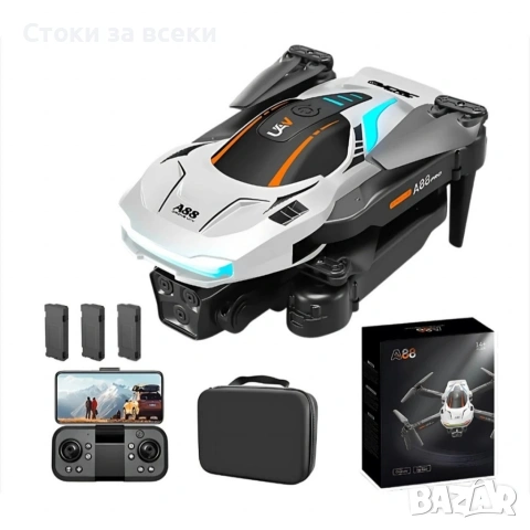 Сгъваем дрон A88 с двойна 1080P камера и интелигентни функции за управление, снимка 4 - Дронове и аксесоари - 53258566