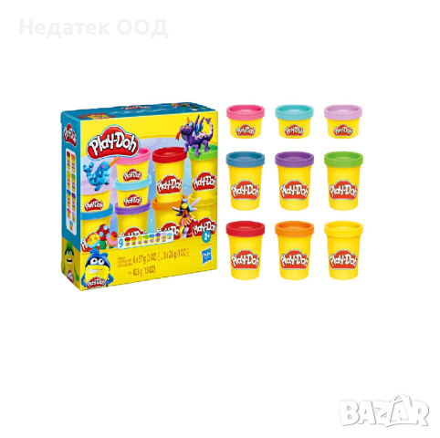 Пластилин за игра, Play-Doh, 6 цвята