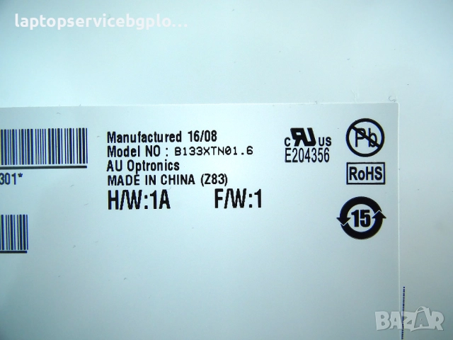 Матрица 13.3" B133XTN01.6 LED WXGAP+ Матрица / Дисплей за лаптоп 30 pins мат, снимка 2 - Части за лаптопи - 52019946