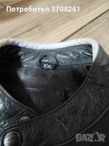 мъжко кожено мото яке, снимка 4 - Якета - 47959469