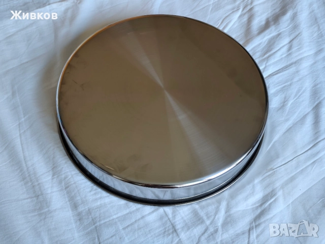 Иноксова тава 34 см., дълбочина 5.6 см., снимка 2 - Съдове за готвене - 51541536
