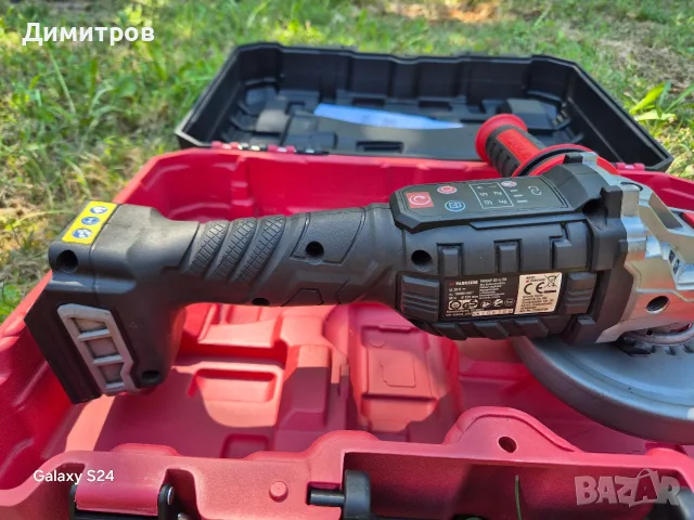 Акумулаторен ъглошлайф Parkside Performance PWSAP E6.Чисто нов!, снимка 4 - Ъглошлайфи - 52971332