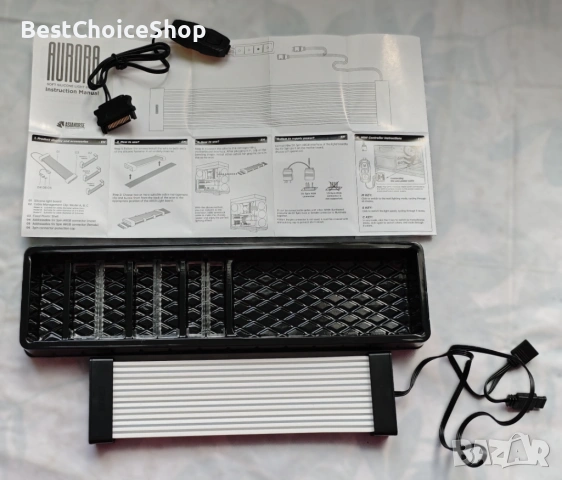 AsiaHorse Aurora Pro 24-пинов ARGB за дънна платка 20.5 см и GPU, 5V 3-пинов ARGB ATX/MATX/ITX, снимка 6 - Кабели и адаптери - 53624492