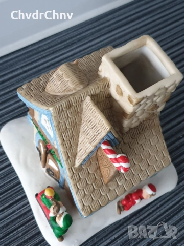 Partylite 16см/НОВА американска коледна керамична къща-свещник, снимка 8 - Декорация за дома - 52550557