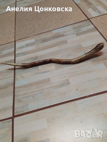 Сувенир змия от дърво, снимка 6 - Сувенири от дърво - 42643348