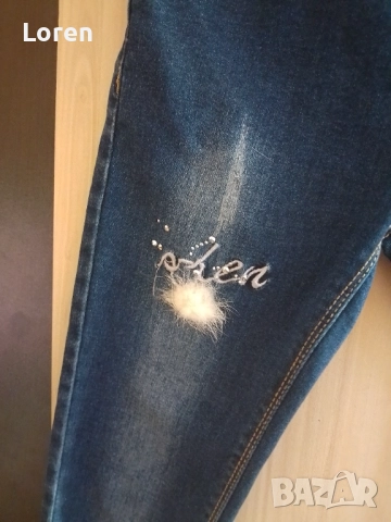 Ново!Детски дънки с пухчета по крачолите , снимка 9 - Детски панталони и дънки - 52521351