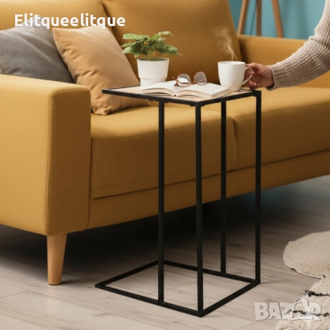 Компактна помощна масичка, която влиза под дивана – удобство на една ръка разстояние, снимка 2 - Дивани и мека мебел - 52225983