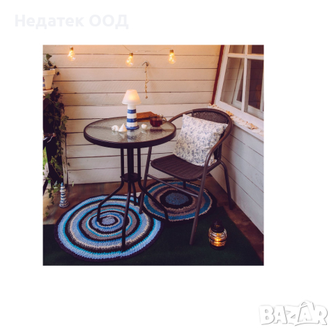 Стъклена Маса, Метална, черна, 60x70см, снимка 2 - Декорация за дома - 44839789