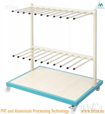 Количка за съхранение на профили във вертикално положение, снимка 2 - Други инструменти - 47699648