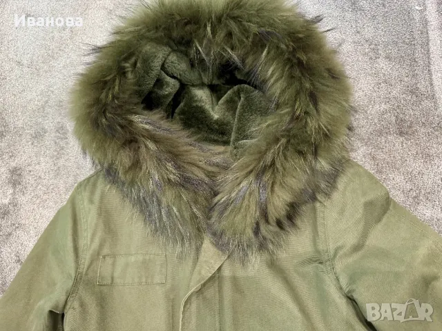 Дамска парка с естествен косъм от лисица, снимка 3 - Палта, манта - 49289244