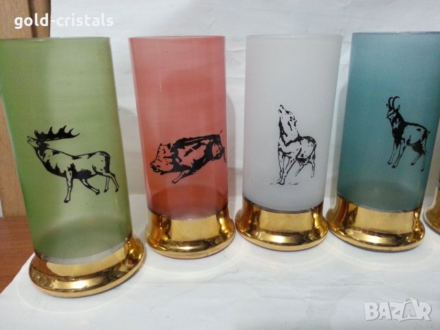 Стъклени водни чаши , снимка 4 - Антикварни и старинни предмети - 35984733