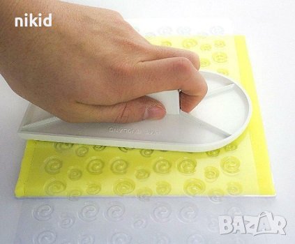 завъртулки охлювчета въртели текстура релеф релефно платно пластмасов стенсил отпечатък фондан, снимка 3 - Форми - 39855946