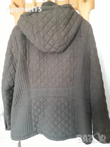 Американско марково тъмнозелено яке с качулка L/ XL, снимка 6 - Якета - 52388568