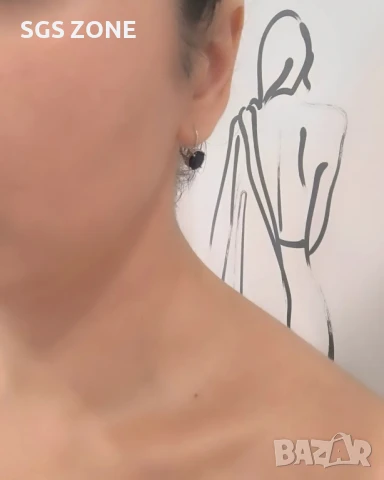 СРЕБЪРНИ ОБЕЦИ С РУБИН, САПФИР, ИЗУМРУД , снимка 3 - Обеци - 51143723