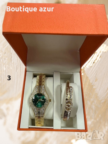 Подаръчен комплект часовник и гривна с кристали, снимка 5 - Дамски - 44784005