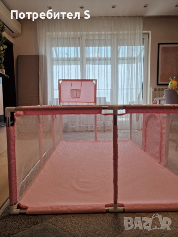 Голяма детска кошара за игра с баскетболен кош (130х190 см), снимка 6 - Кошарки - 53676269