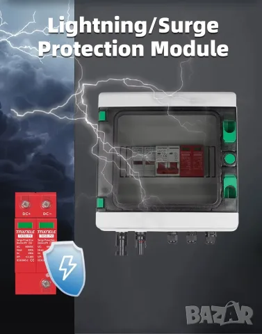 Taxnele HA PV DC Combiner Box 600V – 1 вход / 1 изход, IP65, снимка 9 - Друга електроника - 55965854