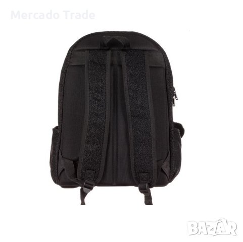 Ученическа раница Mercado Trade, За момичета, Черен блясък, С ключодържател Pon Pon, снимка 3 - Раници - 41807128