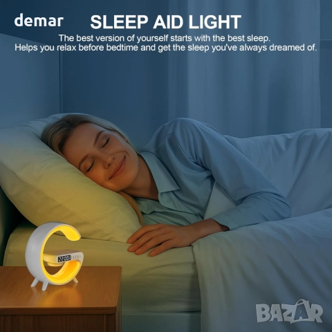 COLWINKU Будилник с лампа за събуждане за деца със симулация на изгрев, снимка 5 - Детски нощни лампи - 51770056