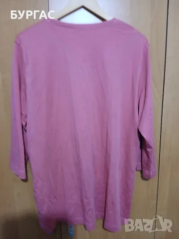 3xl Розова памучна блузка , снимка 3 - Блузи с дълъг ръкав и пуловери - 56056693