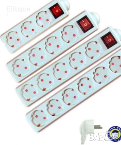 Разклонител с ключ, различни дължини и брой гнезда