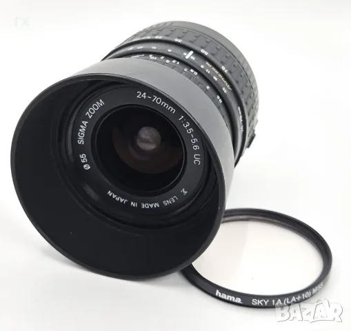 Sigma Zoom 24-70mm f/3.5-5.6 UC Aspherical за Canon EF (+ Сенник и филтър Hama)