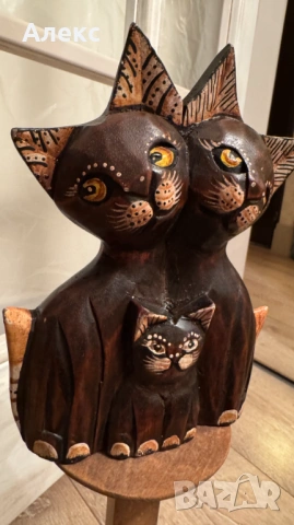 Дървени котета– Индонезия., снимка 3 - Декорация за дома - 53157525