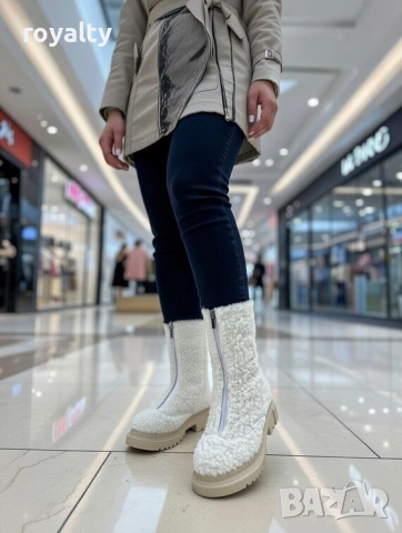 Равни боти - бели 36-40 номер , снимка 2 - Дамски боти - 53282189