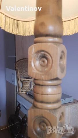 Старинен дървен лампион, снимка 5 - Лампиони - 53200534